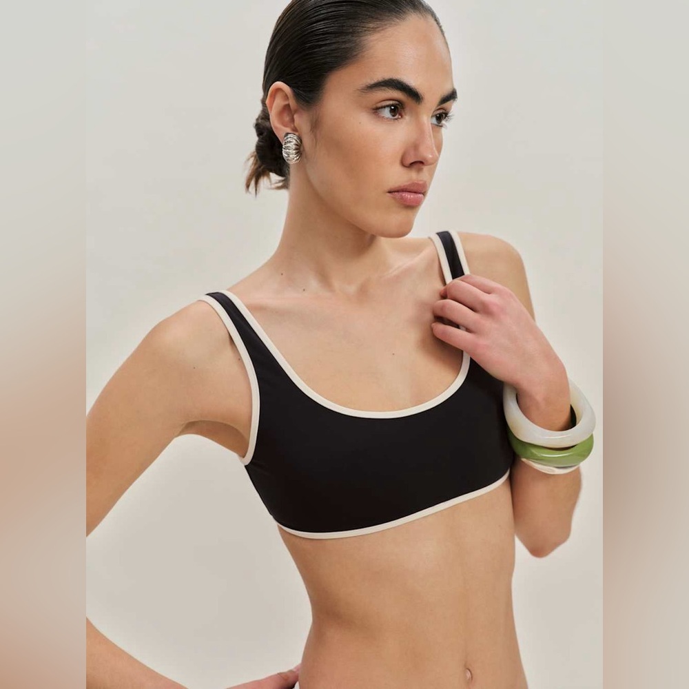 Reformation Vicky Bikini Top Black - Size S